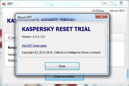kaspersky reset trial v5.0.0.112